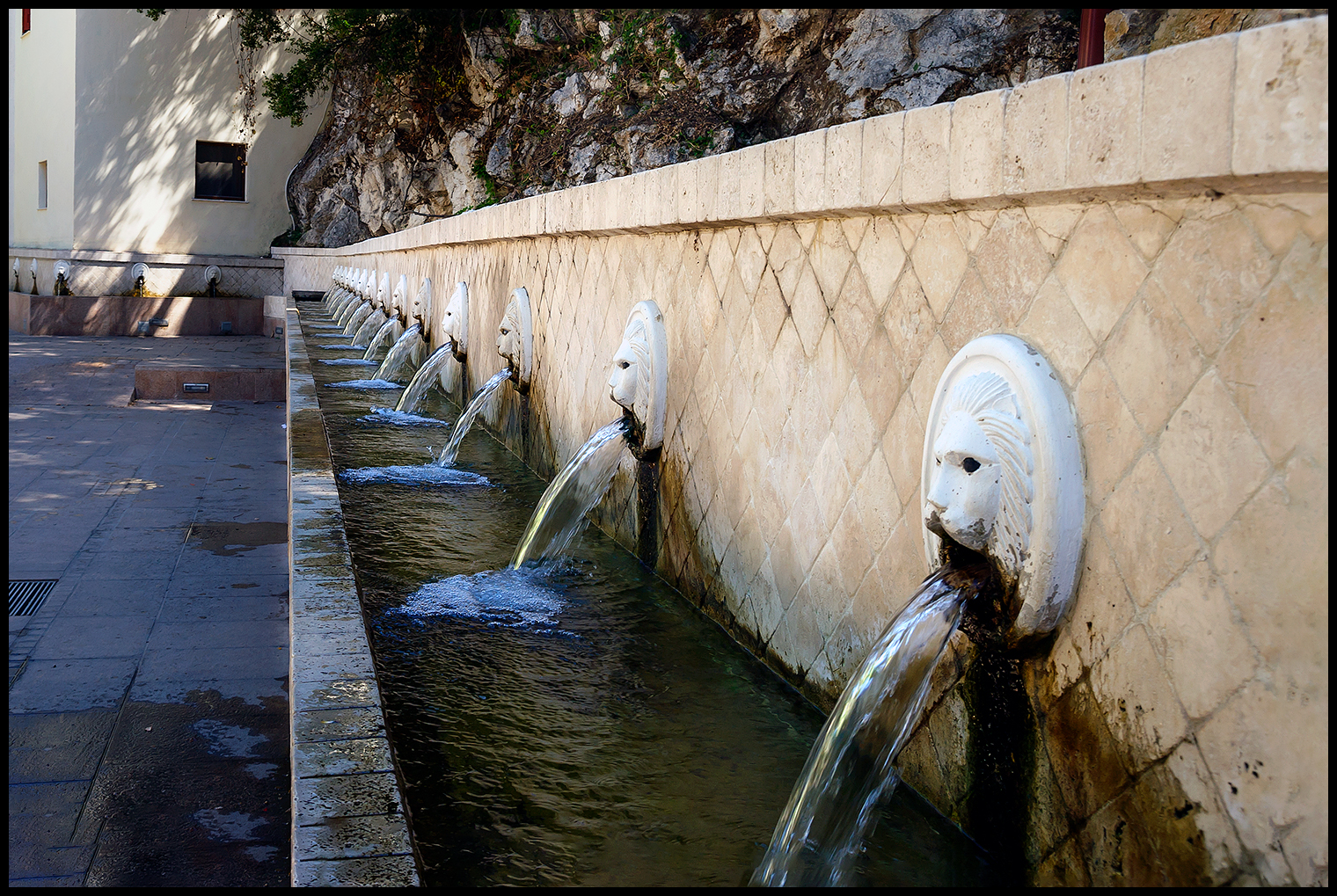 Lion fountain in Spili, Crete